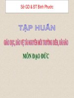 Tài liệu tập huấn giáo dục ý thức bảo vệ tài nguyên môi trường biển đảo cấp Tiểu học môn đạo đức