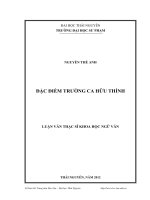 đặc điểm trường ca hữu thỉnh