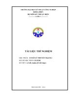 tài liệu thí nghiệm lý thuyết mạch 2