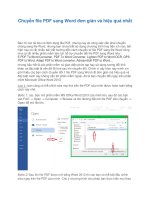 Chuyển file PDF sang word đơn giản và hiệu quả nhất