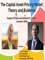 Báo cáo đề tài Mô hình định giá tài sản vốn The Capital Asset Pricing Model:Theory and Evidence