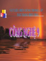 bài giảng công nghệ 9 bài 2 vật liệu điện dùng trong lắp đặt mạng điện trong nhà