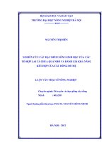 Nghiên cứu các đặc điểm nông sinh học của các tổ hợp lai cà chua quả nhỏ và đánh giá khả năng kết hợp của các dòng bố mẹ