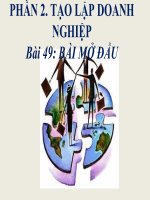 bài giảng công nghệ 10 bài 49 bài mở đầu