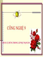 bài giảng công nghệ 9 bài 3 dụng cụ dùng trong lắp đặt mạng điện