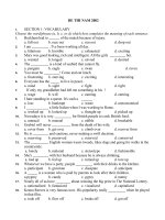 ĐỀ THI ANH VĂN CAO HỌC ĐẠI HỌC BÁCH KHOA TPHCM