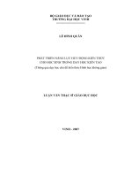 “phát triển năng lực huy động kiến thức cho học sinh trong dạy học kiến tạo” (thông qua dạy học chủ đề kiến thức hình học không gian).