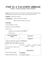 giáo án tiếng anh 9 - a vacation abroad