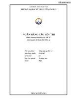 ngân hàng câu hỏi tổng hợp hệ điện cơ