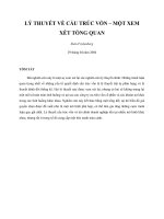 Bài dịch tài chính doanh nghiệp LÝ THUYẾT VỀ CẤU TRÚC VỐN – MỘT XEM XÉT TỔNG QUAN