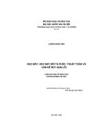 ĐỀ TÀI: Học máy, học máy mô tả phức  thuật toán và vấn đề rút gọn lỗi