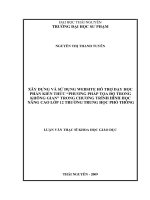 xây dựng và sử dụng web hỗ trợ phần kiến thức phuwogn pháp tọa độ trong kg hình học12