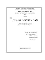 quang học bán dẫn seminar chuyên ngành chuyên ngành: vật liệu màng mỏng