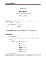 giáo án tiếng anh 9 unit 2 - clothing
