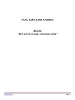 rèn kĩ năng đọc cho học sinh