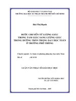 bước chuyển từ lượng giác trong tam giác sang lượng giác trong đường tròn trong dạy học toán ở trường thpt