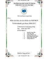 Tiểu luận Quản trị ngân hàng Phân tích báo cáo tài chính của NHTMCP Techcombank giai đoạn 2008 2012
