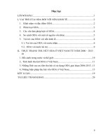 Tiểu luận đầu tư quốc tế vai trò của ODA với nền kinh tế, thực trạng thu hút vốn ODA ở việt nam giai đoạn 2006 – 2013