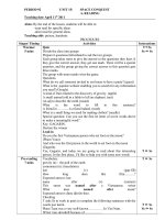 Giáo án môn tiếng anh lớp 11 bài 15 và 16