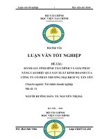 đánh giá tình hình tài chính và giải pháp nâng cao hiệu quả sản xuất kinh doanh của công ty cổ phần thương mại dịch vụ tân yên