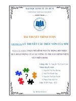 Tiểu luận tài chính doanh nghiệp LÝ THUYẾT CẤU TRÚC VỐN CỦA MM