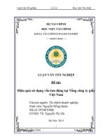 hiệu quả sử dụng vốn lưu động tại tổng công ty giấy việt nam