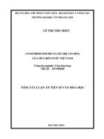 cơ sở hình thành và giá trị văn hóa của múa rối nước việt nam