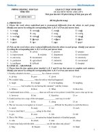 tuyển tập đề thi học sinh giỏi và năng khiếu môn anh văn lớp 8