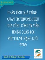 phân tích quá trình quản trị thương hiệu của tổng công ty viễn thông quân đội viettel về mạng lưới đtdđ