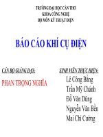 Các thiết bị Điện trung áp và cao áp.