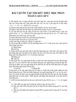 bài tập ôn thi kết thúc học phần môn toán cao cấp