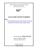 SKKN SỬ DỤNG ĐỒ DÙNG DẠY HỌC TRONG GIẢNG DẠY HÓA HỌC 8 Ở TRƯỜNG TRUNG HỌC CƠ SỞ
