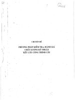 Phương pháp kiểm tra, đánh giá chất lượng kic thuật công trình cầu đường