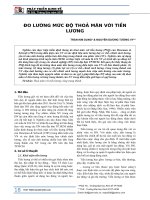 đo lường mức độ thoả mãn với tiền lương tác giả trần kim dung  nguyễn dương tường vy