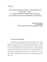 CHUYÊN ĐỀ : SỰ THAY ĐỔI CÁCH THỨC TỔ CHỨC VÀ BỐ TRÍ KHÔNG GIAN SỐNG DƯỚI TÁC ĐỘNG CỦA CHÍNH SÁCH CHUYỂN ĐỔI MỤC ĐÍCH SỬ DỤNG ĐẤT TẠI CÁC KHU VỰC ĐANG CÔNG NGHIỆP HÓA VÀ ĐÔ THỊ HÓA