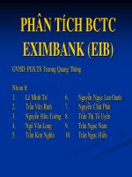 Báo cáo Tài chính ngân hàng PHÂN TÍCH BÁO CÁO TÀI CHÍNH EXIMBANK (EIB)