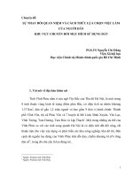 CHUYÊN ĐỀ SỰ THAY ĐỔI QUAN NIỆM VÀ CÁCH THỨC LỰA CHỌN VIỆC LÀM CỦA NGƯỜI DÂN KHU VỰC CHUYỂN ĐỔI MỤC ĐÍCH SỬ DỤNG ĐẤT