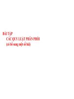 Bài tập các quy luật phân phối