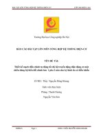 BÁO CÁO BÀI TẬP LỚN MÔN TỔNG HỢP HỆ THỐNG ĐIỆN CƠ