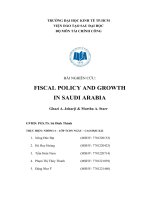 Tiểu luận Tài chính công CHÍNH SÁCH TÀI KHÓA VÀ TĂNG TRƯỞNG Ở ẢRẬP XÊÚT