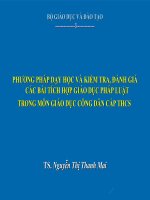 Phương pháp dạy học tích hợp GDCD ở trường THCS