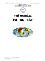 BÀI GIẢNG THÍ NGHIỆM CƠ HỌC ĐẤT