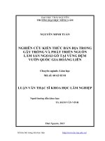 Nghiên cứu kiến thức bản địa trong gây trồng và phát triển nguồn lâm sản ngoài gỗ tại vùng đệm vườn quốc gia Hoàng Liên
