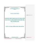 Đánh giá thực trạng quản lý chất thải rắn y tế của một số bệnh viện trên địa bàn tỉnh Bắc Kạn