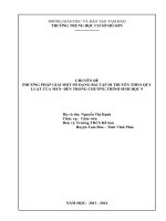 phương pháp giải một số dạng bài tập di truyền theo quy luật của men- đen trong chương trình sinh học 9