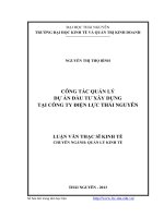 Công tác quản lý dự án đầu tư xây dựng tại công ty điện lực Thái Nguyên