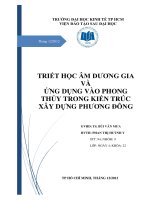 TRIẾT HỌC ÂM DƯƠNG GIA VÀ ỨNG DỤNG VÀO PHONG THỦY TRONG KIẾN TRÚC XÂY DỰNG PHƯƠNG ĐÔNG