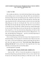 kinh nghiệm giải bài toán tìm độ dài đoạn thẳng thông qua  phương trình bậc hai