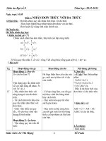 Giáo án đại số lớp 8 HK1 hay