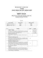 Giáo án Phân phối chương trình Toán 10